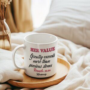 16 Blessed Mama White Mug, Personalized, 11oz Coffee Mug, Custom Mug